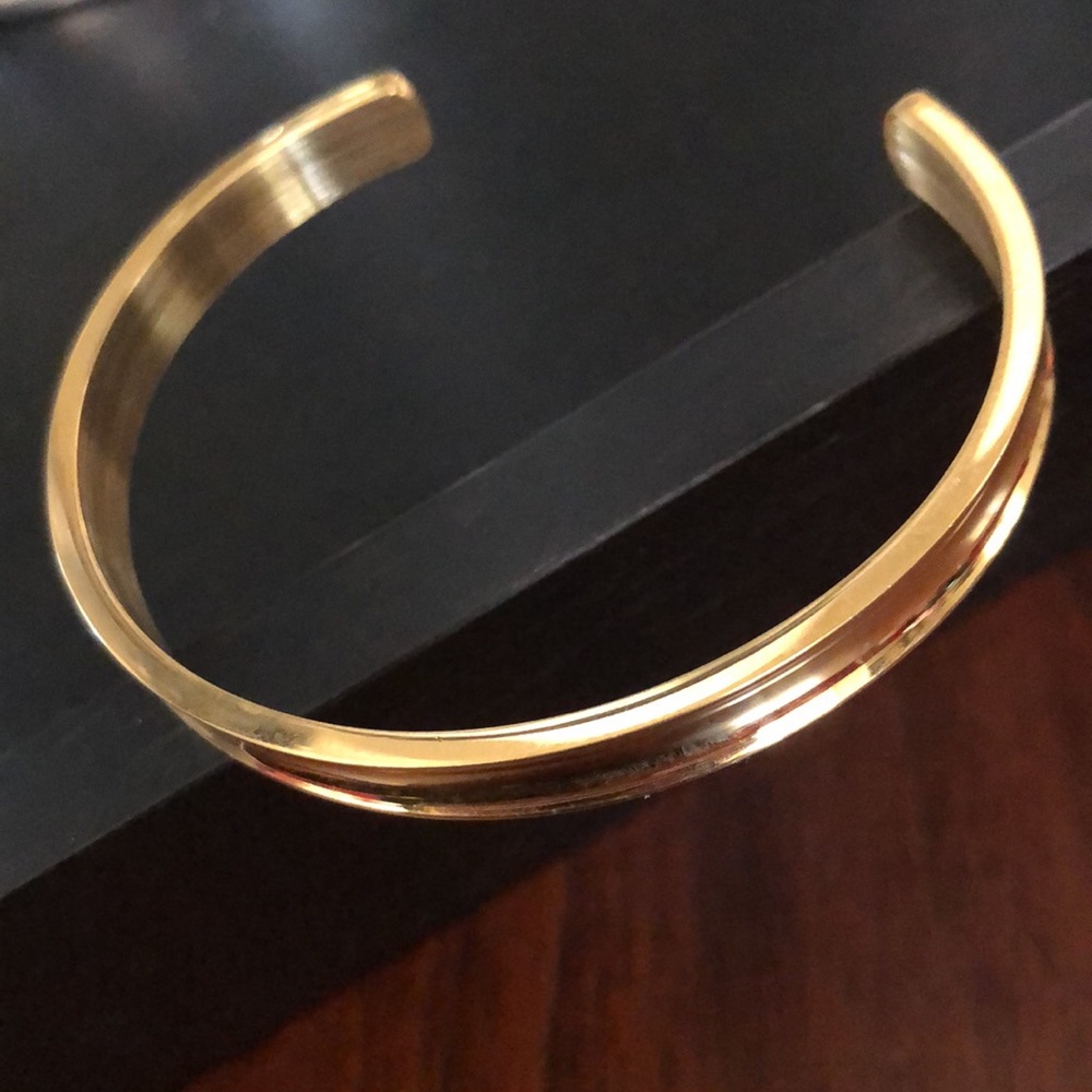 Cuff Elastic Ponytail Holder Bracelet in Goldtone